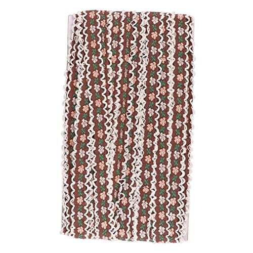 HOMSFOU Besticktes Spitzenband Spitzenbesatz zum Nähen trimmen gefärbt Schnürsenkel trimmt Spitze bestickter Aufnäher bestickter Stoff unelastische Stickereispitze elegante Spitze von HOMSFOU
