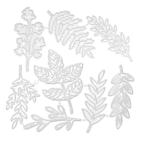 HOMSFOU Blatt Metall Prägeform Blätter Stanzformen Stanzungen Scrapbooking Kartenherstellung Prägeschablonen Schablonen Form Camping Stanzformen Kohlenstoffstahl Silber von HOMSFOU