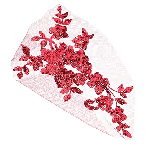 HOMSFOU Blumen Applikation zum Aufbügeln Rote Stickerei Patches mit Pailletten Dekorative Blumenmuster für Diy Kleidung für Kostüme Partys und Bastelprojekte HOMSFOU Blumen Applikation zum Aufbügeln Rote Stickerei Patches mit Pailletten Dekorative Blumenmuster für Diy Kleidung für Kostüme Partys und Bastelprojekte von HOMSFOU