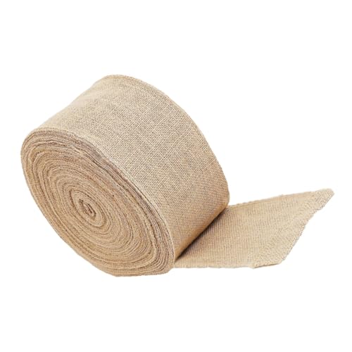 HOMSFOU Breites Juteband mit Drahtkante Naturbelassene Burlap Rolle für DIY Wedding Deko Bastelarbeiten und Festlichkeiten für Rustikale Feiern und Heimdekoration von HOMSFOU