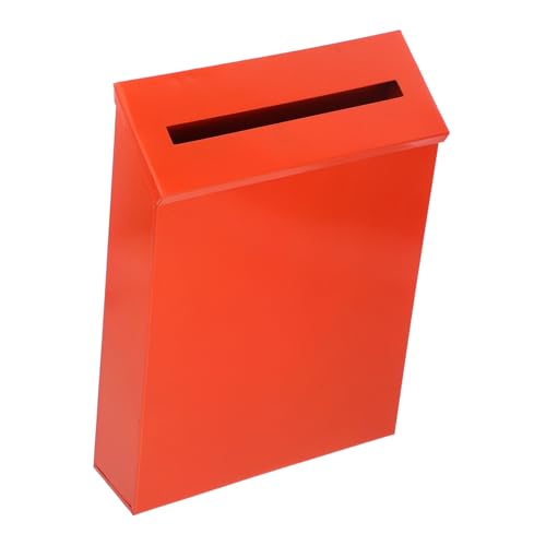 HOMSFOU Briefkasten Vintage Briefkasten Wandhalterung Orange Briefkastenmontage Gartenbriefkasten Wandbriefkasten Eisen von HOMSFOU