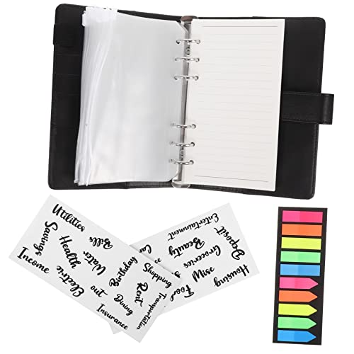 HOMSFOU Budget Binder PU Organizer mit Abnehmbarem Ringbuch Budget Notebook für Sparpläne für Familie Studenten und Freunde für Cash Stuffing Methode von HOMSFOU