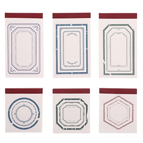 HOMSFOU Bücher von Vintage Memo Pads Kompakte Notizblöcke für Scrapbooking Praktische Notizen für Büro Schule und Zuhause Langlebig und Vielseitig von HOMSFOU