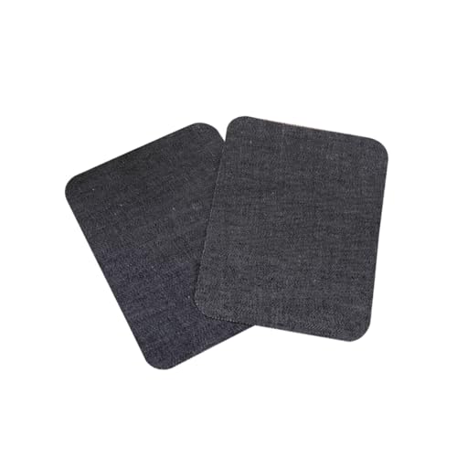 HOMSFOU Bügelflicken Kniepatches aus Robustem Denim Schwarz zum Aufbügeln Strapazierfähige Reparatur Dekorations-patches für Kleidung Jeans und Hosen Waschbar und Einfach Anzuwenden von HOMSFOU
