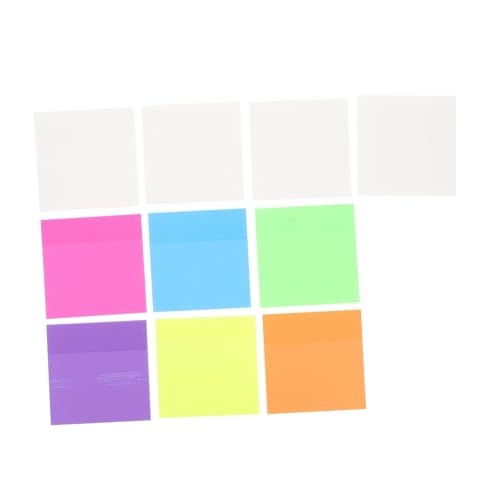 HOMSFOU Bunte Haftnotizen Pack Transparente Notizzettel mit Starkem Selbstkleber für Schule Büro und Persönliche Erinnerungen von HOMSFOU