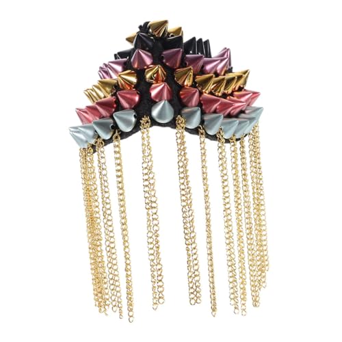 HOMSFOU Bunte Punk Nieten Quasten Schulterklappen Epaulette Schmuck für Männer Uniform Abzeichen Modische Schulterdekoration Robustes Legierungszubehör von HOMSFOU
