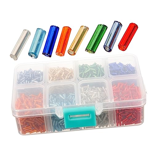 HOMSFOU Bunten Bugle Glasperlen DIY Spacer Perlen für Schmuckherstellung Handgefertigte Materialien Vielseitig Einsetzbar für Armbänder HOMSFOU Bunten Bugle Glasperlen DIY Spacer Perlen für Schmuckherstellung Handgefertigte Materialien Vielseitig Einsetzbar für Armbänder von HOMSFOU