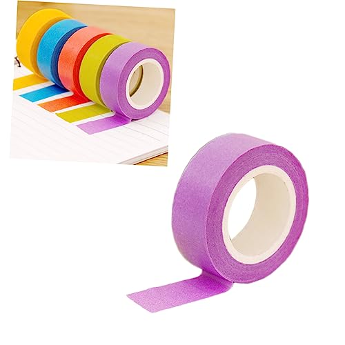 HOMSFOU Bunter Diy Klebeband Lila Dekoratives Masking Tape für Scrapbooking Tagebuch Leicht Abziehbar Rückstände für Kreative Projekte von HOMSFOU