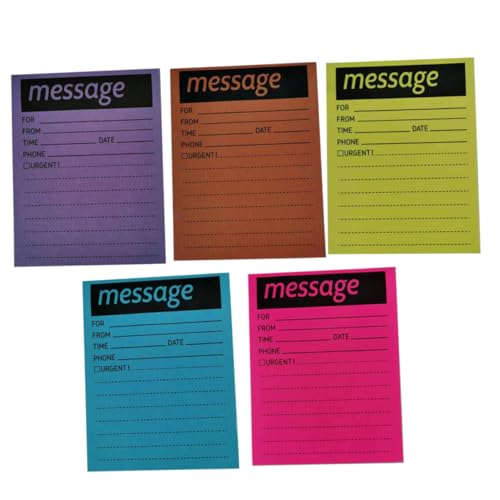 HOMSFOU Bunter Fluoreszierender Notizblock Für Farbige Haftnotizen Selbstklebende Nachrichten Süße Dankesnotizen Selbstklebende Blöcke Tägliches Notizbuch Tagebuch Liniertes von HOMSFOU