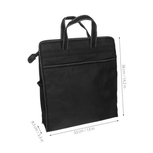 HOMSFOU Business Briefcase mit Reißverschluss Robuster Oxford-aktenordner mit Ergonomischem Griff Mehrlagige Dokumententasche für Büro und Reisen Mobiler Organizer für Wichtige Unterlagen von HOMSFOU