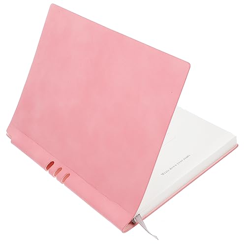HOMSFOU Business Notebook Rosa Imitationsleder Notizbuch für Büro Schule Reisen Tragbares Schreibbuch für Notizen Tagebuch und Memos von HOMSFOU