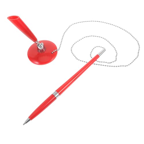 HOMSFOU Business Signaturstift Für Schreibtisch Desktop Kugelschreiber Mit Sicherheitskette Für Hotels Und Roter Schreibstift Für Professionelle HOMSFOU Business Signaturstift Für Schreibtisch Desktop Kugelschreiber Mit Sicherheitskette Für Hotels Und Roter Schreibstift Für Professionelle von HOMSFOU