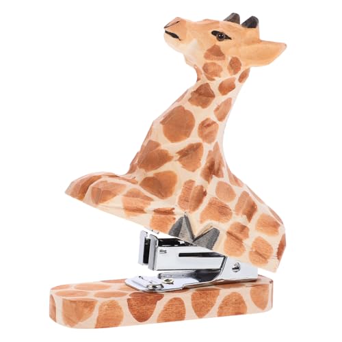 HOMSFOU Cartoon Animal Heftler Hefter für den Schreibtisch Tierhefter lustiger Hefter Dackel Giraffe Broschürenhefter wiederverwendbarer Hefter Desktop-Hefter Hefter süß süßer Hefter Eisen von HOMSFOU