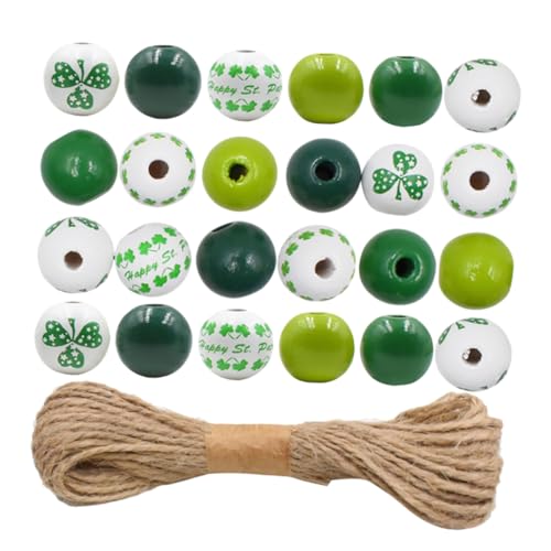 HOMSFOU DIY Holzperlen mit Kleinen Löchern Glatte Oberfläche Vielseitig Verwendbar für Patricks Day Dekoration DIY Schmuck Wohnaccessoires Handgefertigte Bastelperlen HOMSFOU DIY Holzperlen mit Kleinen Löchern Glatte Oberfläche Vielseitig Verwendbar für Patricks Day Dekoration DIY Schmuck Wohnaccessoires Handgefertigte Bastelperlen von HOMSFOU