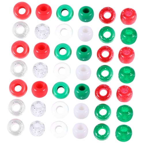 HOMSFOU DIY Plastik Abstandsperlen Mix Weihnachtsfarben Bunte Lose Perlen zum Schmuckherstellen Armband Bastelperlen für Kreative DIY Schmuckgestaltung HOMSFOU DIY Plastik Abstandsperlen Mix Weihnachtsfarben Bunte Lose Perlen zum Schmuckherstellen Armband Bastelperlen für Kreative DIY Schmuckgestaltung von HOMSFOU