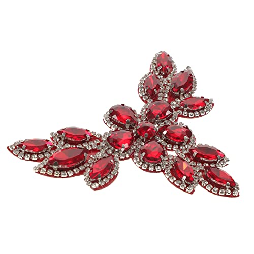 HOMSFOU DIY Rhinestone Applikation Patch für Kleidung und Schuhe Form zum Aufbügeln und Dekorieren von Kleidungsstücken Accessoires und Hochzeitsoutfits Große von HOMSFOU