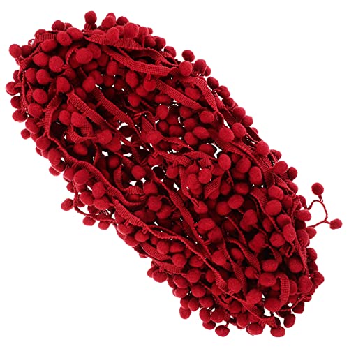 HOMSFOU Dekorative Pom Pom Borte für Diy Kleidung Vorhänge und Bastelprojekte Breit Rote Quasten für Hochzeiten und Feiern HOMSFOU Dekorative Pom Pom Borte für Diy Kleidung Vorhänge und Bastelprojekte Breit Rote Quasten für Hochzeiten und Feiern von HOMSFOU