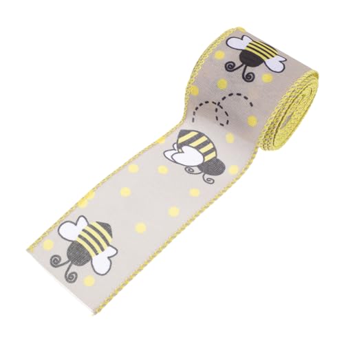 HOMSFOU Dekoratives Festival bienen satinband Breit Polyester Geschenkband für Blumenverpackung Basteln DIY feierdeko Farbintensiv Reißfest Vielseitig Verwendbar von HOMSFOU