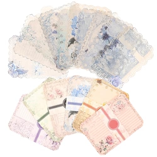 HOMSFOU Dekoratives Scrapbook Papier Verschiedene Designs Diy Retro Papier für Scrapbooking Handwerken und Kreative Projekte für Familien und Bastelbegeisterte von HOMSFOU