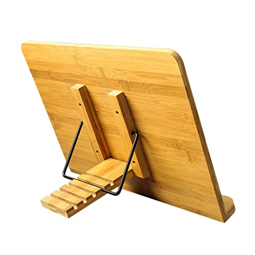 HOMSFOU Desktop-Zeichenbrett Schreibtisch Planke Studienbuchständer Gestell faltbar Büro staffelei Verstellbarer Buchständer verstellbarer Notenständer Desktop-Buchständer hölzern Gelb von HOMSFOU