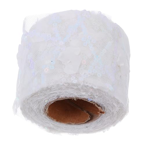 HOMSFOU Diy Gesticktes Paillettenband Transparente Bänder für Haarschmuck Nähzubehör Bastelprojekte Weiß von HOMSFOU