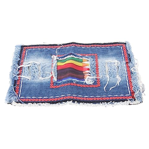 HOMSFOU Diy Jeans Aufnäher Gestickter Denim Patch zum Aufnähen für Kleidung Waschbar Anpassbar und Vielseitig Einsetzbar für Jeans und Mehr für Diy Projekte von HOMSFOU