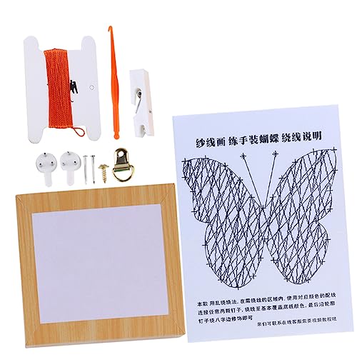 HOMSFOU Diy Set für Wanddekoration Nagelwicklung Malerei mit Schmetterlingsmuster Bastelmaterialien für Kreative Projekte für Zuhause Zimmer und von HOMSFOU