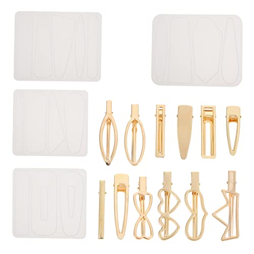 HOMSFOU Diy Silikonform Set für Haarnadeln Teiliges Leichtes und Stabiles Gießset für Haaraccessoires für Kreative Schmuckgestaltung und Haarspangen von HOMSFOU