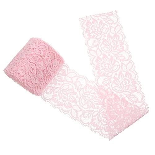 HOMSFOU Diy Spitzenband für Bekleidungsaccessoires Elastische Spitzenborte für Hochzeiten Bastelprojekte Dekoration und Verpackung von HOMSFOU