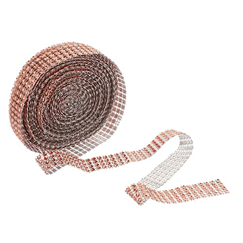 HOMSFOU Diy Strassband Selbstklebendes Kristallband Champagnerfarbe Reihen Yards Vielseitige Dekoration für Hochzeiten Kostüme Bastelprojekte und Mehr von HOMSFOU