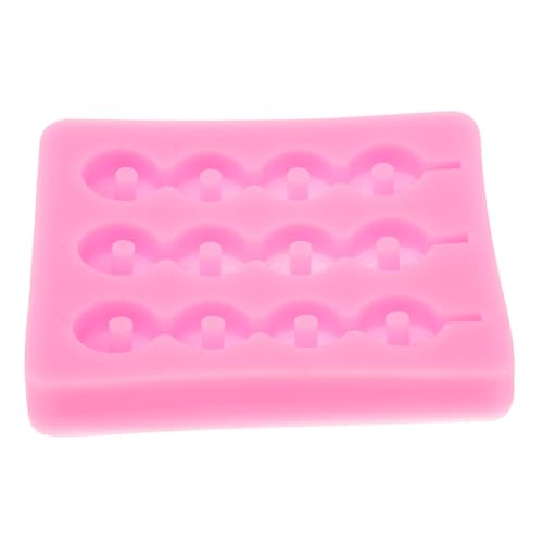 HOMSFOU Donut kandierte Haws Schimmel Herstellung Lutscher-Bastelform Bonbonformen Silikonformen für Lutscher Form aus Epoxidharz Handwerksform Kerzenformen Kieselgel Rosa von HOMSFOU