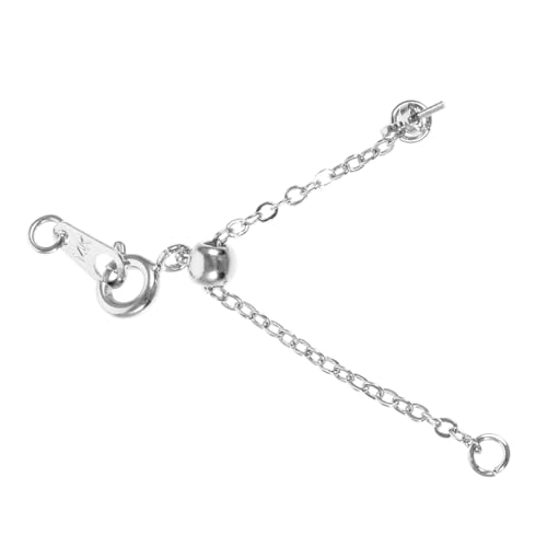HOMSFOU Einstellbare Verlängerungskette Für Schmuck Mit Karabiner DIY Schmuckzubehör Für Armbänder Und Halsketten Vernickelt von HOMSFOU