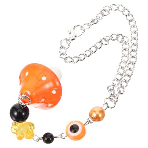 HOMSFOU Evil Eye Anhänger Pilzform Auto Hängedeko Schutz Amulett für Innenraum Wand Fenster Taschen Deko Orange von HOMSFOU