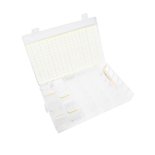 HOMSFOU Fächer Aufbewahrungsbox Set für Kreuzstich Handwerk Organizer mit Spulen Aufklebern Praktischer Winder für Nähzubehör und Stickgarn von HOMSFOU