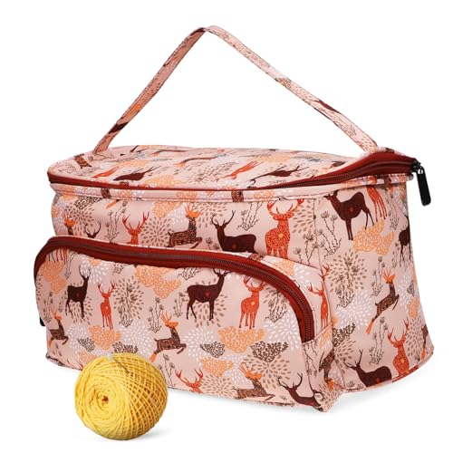 HOMSFOU Fächer Für Stricksets Organizer Für Häkelzubehör Faltbare Tragbare Tasche Halter Für Häkelwerkzeuge Kleine Halter Aufbewahrung Für Häkeler Organizer Für Großes Zubehör von HOMSFOU