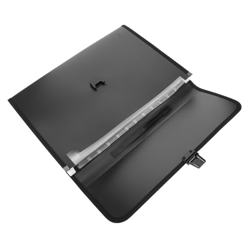 HOMSFOU Fächermappe Tragbare Mehrschichtige Dokumentenmappe Handheld Organizer aus Material für Büro Schule und Reisen Schwarz HOMSFOU Fächermappe Tragbare Mehrschichtige Dokumentenmappe Handheld Organizer aus Material für Büro Schule und Reisen Schwarz von HOMSFOU