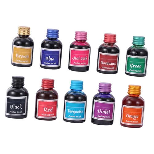 HOMSFOU Farben Schnell Trocknende Kalligraphie für Füller Zeichentusche Malerei Schreiben Zeichnung Künstlerbedarf Bpa Frei Dye Basierte Tinten Flüssig von HOMSFOU