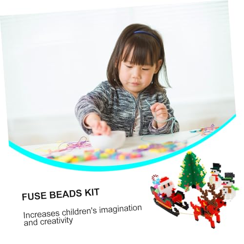 HOMSFOU Festliches Bügelperlen Bastelset für Diy Weihnachtsornamente Handwerkszeug Fördert Vorstellungskraft Konzentration und Geschicklichkeit zu Weihnachten von HOMSFOU