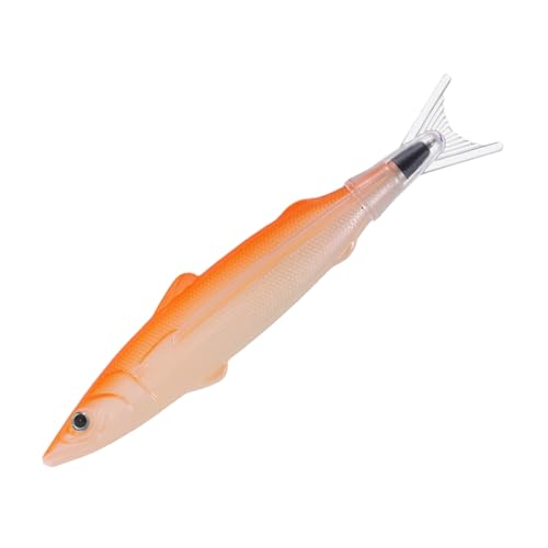 HOMSFOU Fischballstift Lustiger Fischstift Gesalzener Fischformballpoint Stift Fisch Geformte Kugelschreiber Zubehör Für Angelpartys Fischgehege Fisch Neuheit Stift Orange Plastik von HOMSFOU