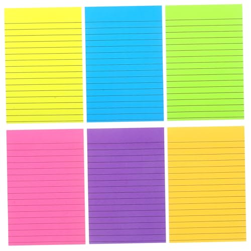 HOMSFOU Fluoreszierende Haftnotizen Aufkleber tragbar Erwachsene Notizbilder Index geformt Memo -Pad süße Notizblöcke Memo -Notepads süß Mini-Notizblöcke selbstklebende Notizblöcke Papier von HOMSFOU