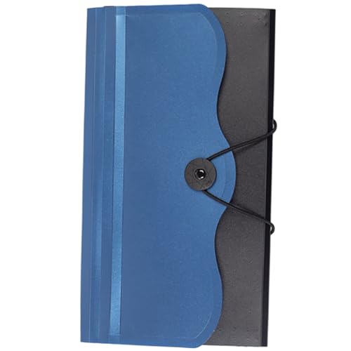 HOMSFOU Folder Organizer aus PP Akkordeon Aktenordner mit Fächern für Belege Rechnungen und Dokumente Blau und Langlebig für Zuhause und Büro von HOMSFOU