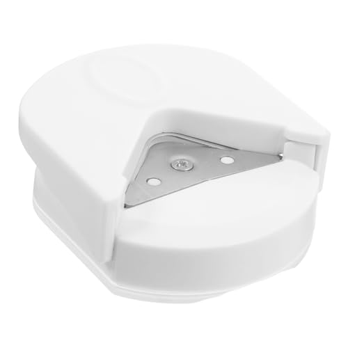 HOMSFOU Foto-Filetschneider Papierkantenrunder Papierschneider mit runder Kante Ecke Papierschneider Eckenrunder Eckschlag Papier runder Eckenstanzer runder Ecklocher Metall und Bauch Weiß von HOMSFOU