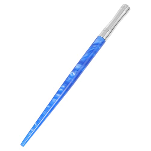 HOMSFOU Füllfederhalter aus Harz mit Abnehmbarem Metallflansch Kalligraphie Dip Pen Halter für Präzises Schreiben Geeignet für Kunst und Kreativität Blau von HOMSFOU
