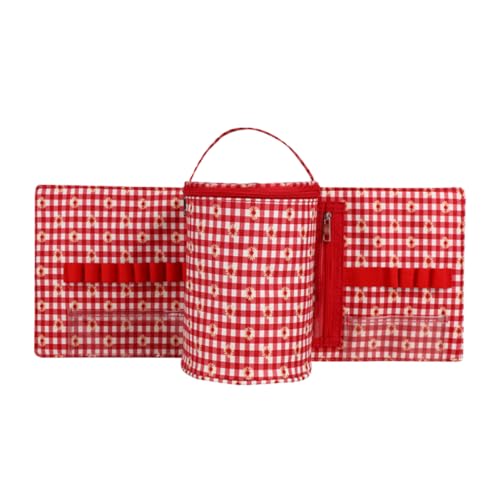 HOMSFOU Gehäkelte Aufbewahrungstasche Garnsack Nadeln Strickset Anfänger Aufbewahrungstasche Für Garn Stricken Stich Gehäkelte Tasche Projekt Strickzubehör Häkeln Polyester von HOMSFOU