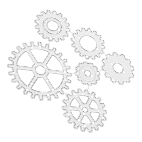 HOMSFOU Geprägte Matrize Aus Kohlenstoffstahl Zahnräder Für Das Handwerk Steampunk-ausrüstung Grafikstanze Stanzformen Aus Metall Ausrüstungsaufkleber Steampunk Silver von HOMSFOU