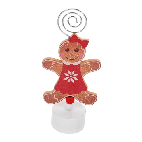 HOMSFOU Gingerbread Man Platzkartenhalter mit Metallclip Dekorativer Memo Clip für Weihnachtsfeiern Hochzeiten Geburtstagsfeiern und Tischdekorationen Vielseitiger Kartenhalter für HOMSFOU Gingerbread Man Platzkartenhalter mit Metallclip Dekorativer Memo Clip für Weihnachtsfeiern Hochzeiten Geburtstagsfeiern und Tischdekorationen Vielseitiger Kartenhalter für von HOMSFOU
