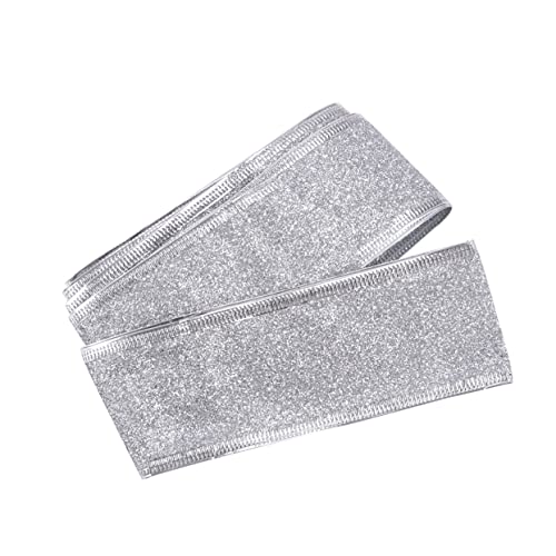 HOMSFOU Glitzerband Weihnachtsdekoration Dekoratives Schleifenband für Hochzeit und DIY Projekte Hochwertiges Flockstoff und Glitzerpulver für Festliche Anlässe von HOMSFOU