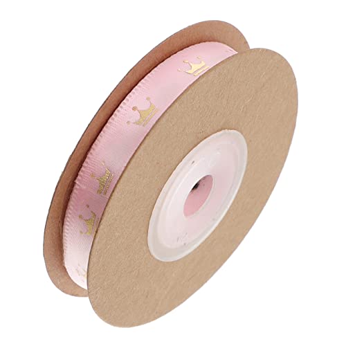 HOMSFOU Gold Genähtes Kronband Haarschleifenband Stoffbänder Spitzenbänder Zum Basteln Band-haarspange Haarbänder Aus Bändern Pastellfarbenes Band Bänder Für Handwerk Rosa Polyester von HOMSFOU