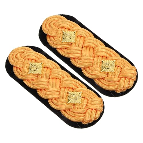 HOMSFOU Goldene Kleine Geflochtene Schulterepauletten mit Sternen Dekorative Uniform Schulterabzeichen Modische Robuste Schulterklappen für Sicherheitsuniformen HOMSFOU Goldene Kleine Geflochtene Schulterepauletten mit Sternen Dekorative Uniform Schulterabzeichen Modische Robuste Schulterklappen für Sicherheitsuniformen von HOMSFOU
