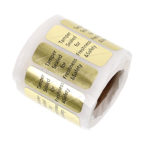 HOMSFOU Goldene Lebensmittelechte Siegelaufkleber Manipulationssichere Haushalts verpackungssticker Vielseitige Selbstklebende Etiketten für Kuchenboxen Geschenkverpackungen und HOMSFOU Goldene Lebensmittelechte Siegelaufkleber Manipulationssichere Haushalts verpackungssticker Vielseitige Selbstklebende Etiketten für Kuchenboxen Geschenkverpackungen und von HOMSFOU